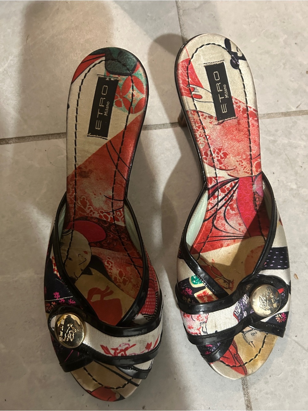 Etro Women’s Multicolor Slide Sandals
